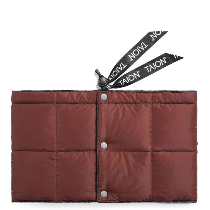 < レッドブラウン > ネックウォーマー ボタン TAION タイオン インナーダウン ベーシック ダウンネックウォーマー TAION-203A拍卖