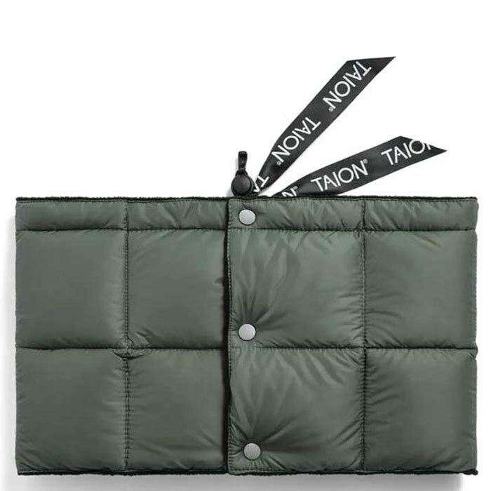 < ダークセージグリーン > ネックウォーマー ボタン TAION タイオン インナーダウン ベーシック ダウンネックウォーマー TAION-203A拍卖