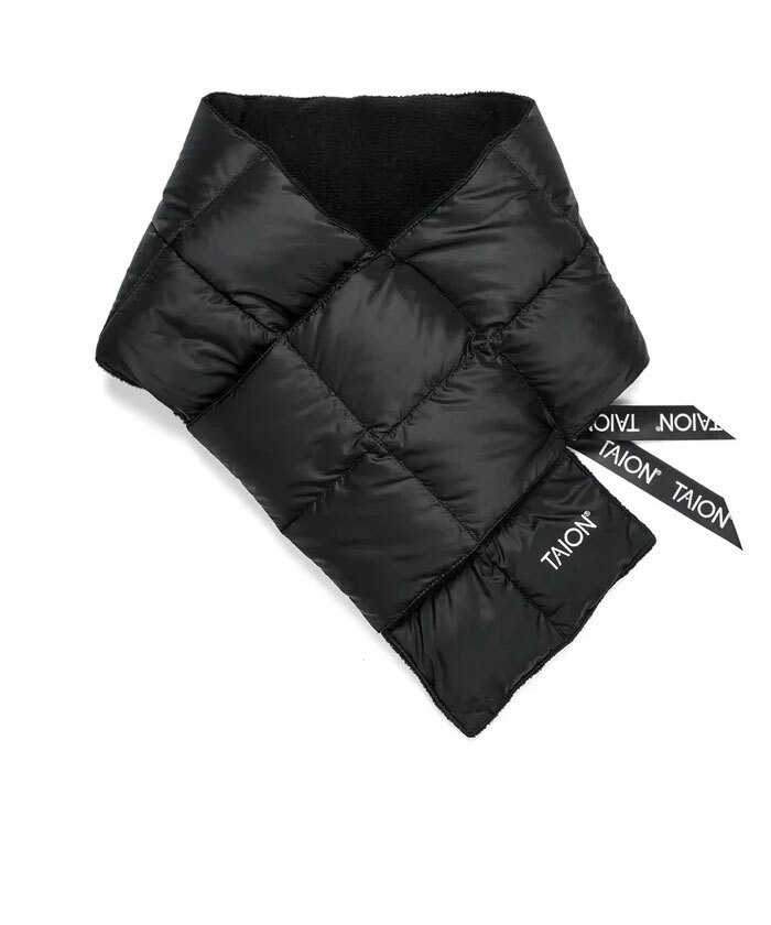 <ブラック(201A)>タイオン TAION ベーシック ダウンマフラー TAION-201A 男女兼用 フリース コンパクト収納 洗濯可能拍卖