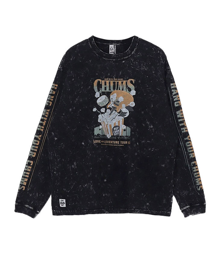 <Lサイズ><ブラック>CHUMS チャムス キャニオンランズチャムスツアー83ロングスリーブTシャツ CH01-2655拍卖