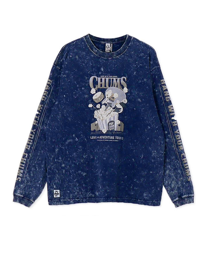 <Lサイズ><ネイビー>CHUMS チャムス キャニオンランズチャムスツアー83ロングスリーブTシャツ CH01-2655拍卖