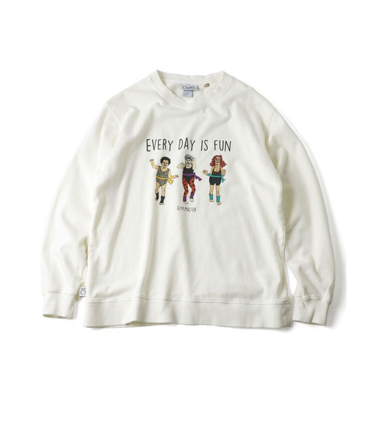 <XLサイズ><ナチュラル>gym master ジムマスター 9.4oz ピグメント エアロビクス スウェットシャツ メンズ G633738拍卖