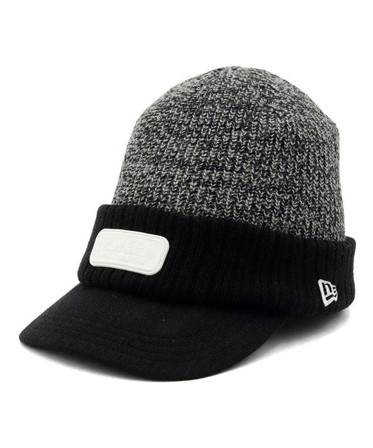 NEW ERA ニューエラ ゴルフ つば付きニット帽 バイザーニット TPUパッチ ブラック 14669031拍卖