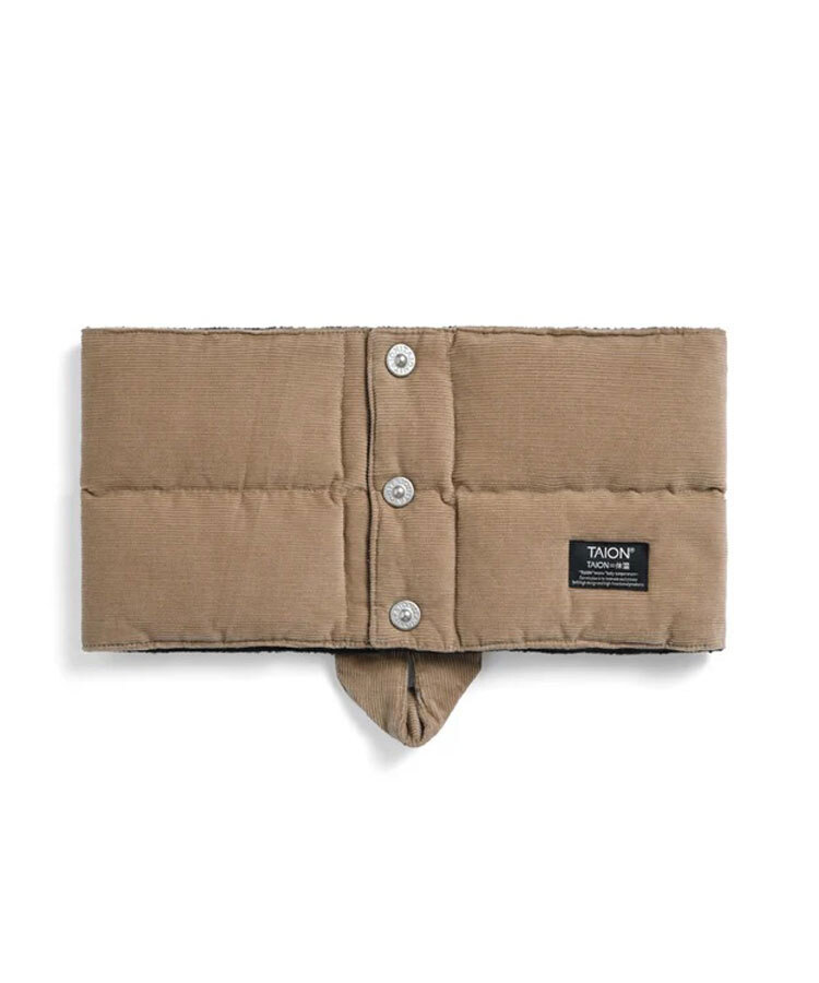 < サンドベージュ >TAION タイオン ワーク コーデュロイ × ダウン ネックウォーマー TAION-203WK-CT インナーダウン拍卖