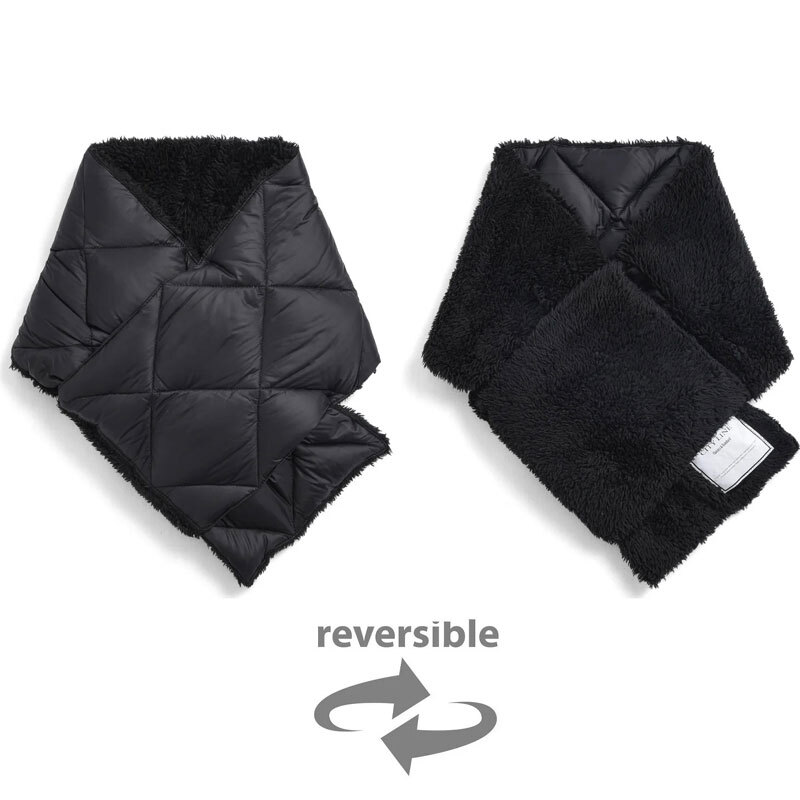 <ブラック×ブラック(R201CI)>TAION タイオン インナーダウン シティ リバーシブル ダウンマフラー TAION-R201CI拍卖