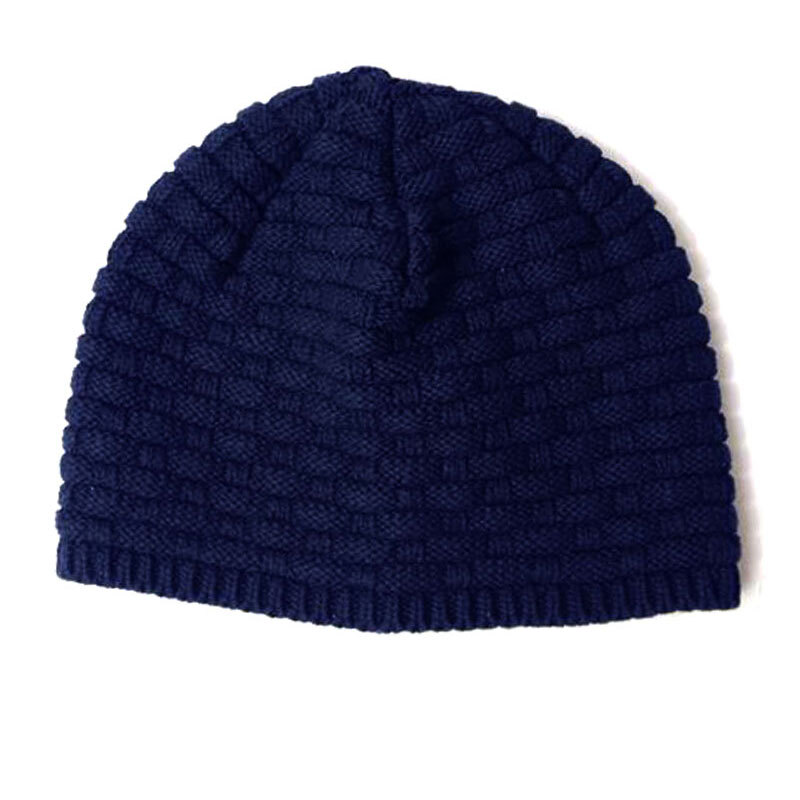 <ブロック編みネイビー>Regnuu 日本製 イスラム帽 ブロック編み メンズ 綿100% 薄手 春夏秋冬 オールシーズン イスラムワッチ拍卖