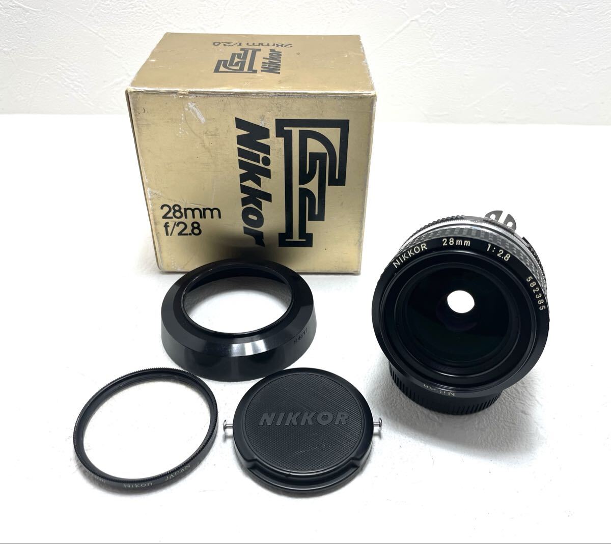 Nikon ニコン NIKKOR Ai 28mm f2.8 箱付 MF 単焦点拍卖