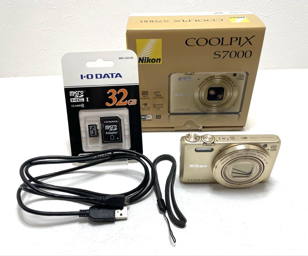 美品 Nikon ニコン COOLPIX S7000 ゴールド デジタルカメラ拍卖