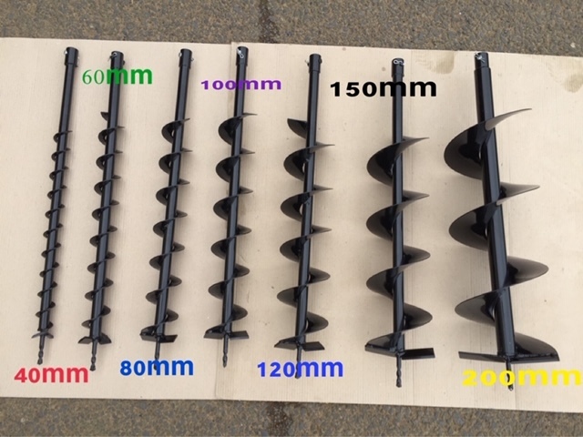 エンジンオーガー エンジン穴掘り機のドリル1本 52CC と63CC  兼用 サイズは80mm.100mm.120mmのドリル販売 同価格 新品拍卖