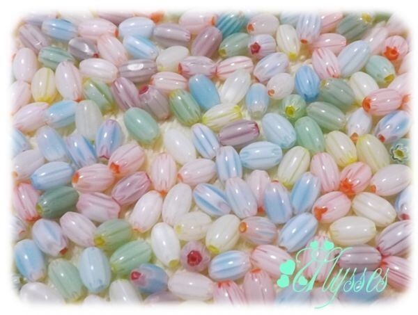 ★アクセ★222★8mm米粒のようなとんぼ玉ランダムMIX★50個★説明文・自己紹介は必ずお読みください拍卖