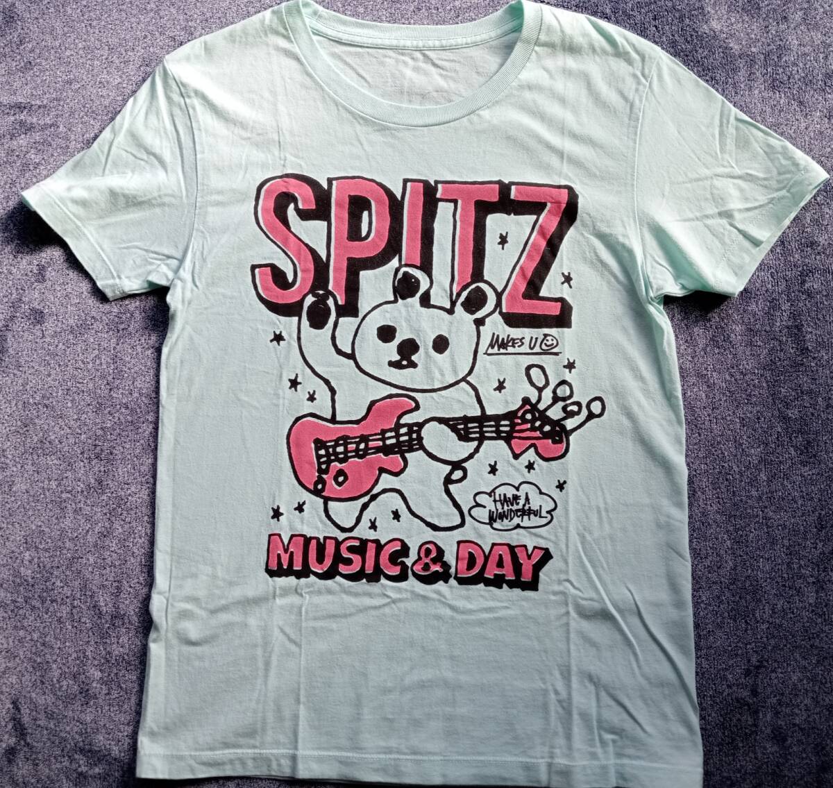 スピッツ 2015年夏グッズ くまさんTシャツ XSサイズ バックプリントあり Spitz 拍卖