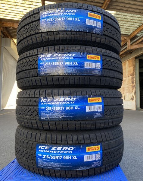 【法人宛限定送料無料】PRM55R17-16 PIRELLI 215/55R17 98H XL ICE ZERO ASIMMETRICO 4本セット 2022年製拍卖