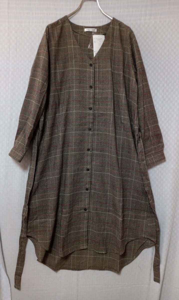 1879 ★★ オリーブデオリーブ グレンチェックワンピース ベルト紐付 新品 定価3900円 F拍卖