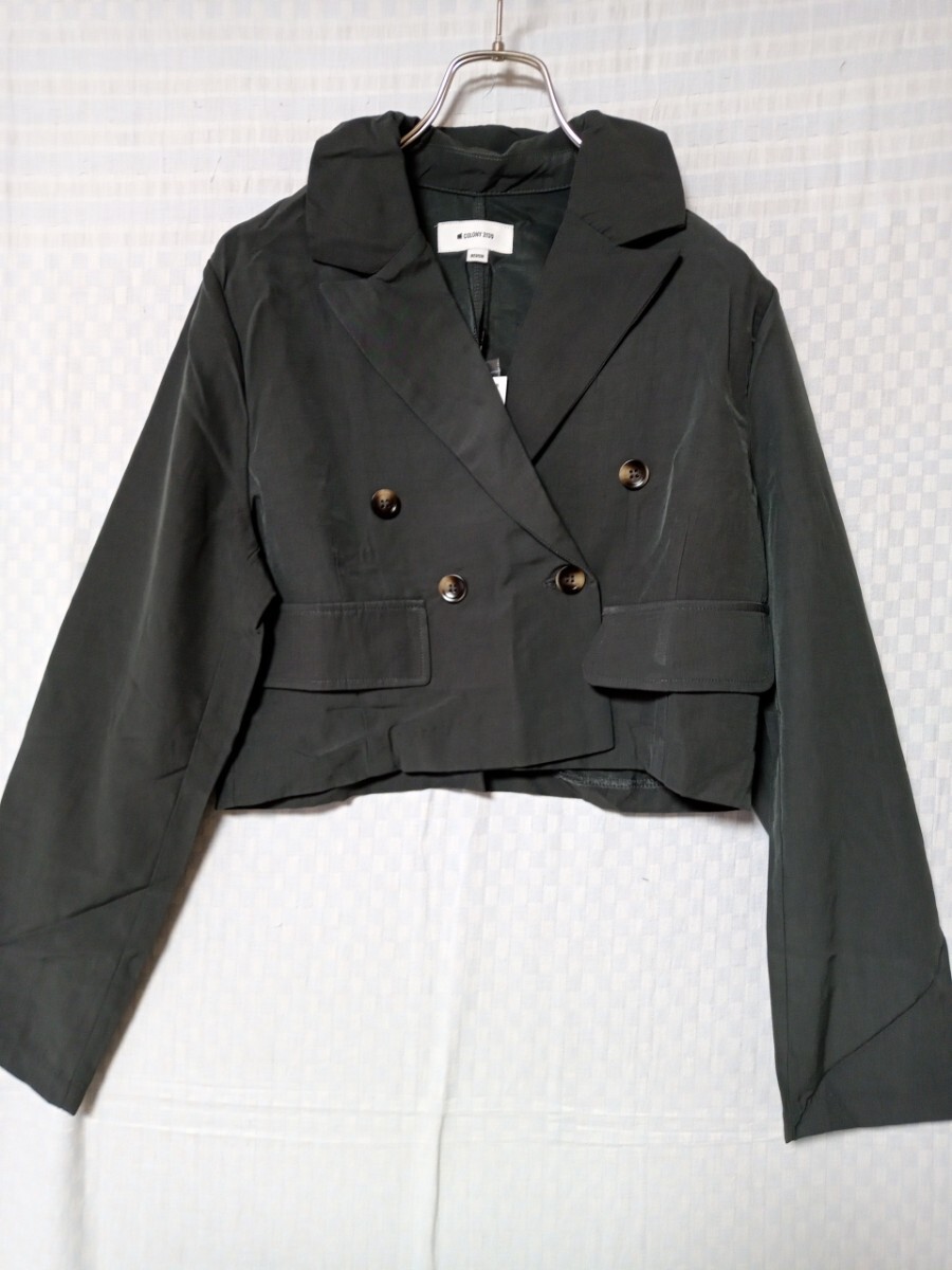 1928 ★★ COLONY2139 クロップド丈ダブルプレストジャケット サイズM 新品 定価6490円 グレー拍卖