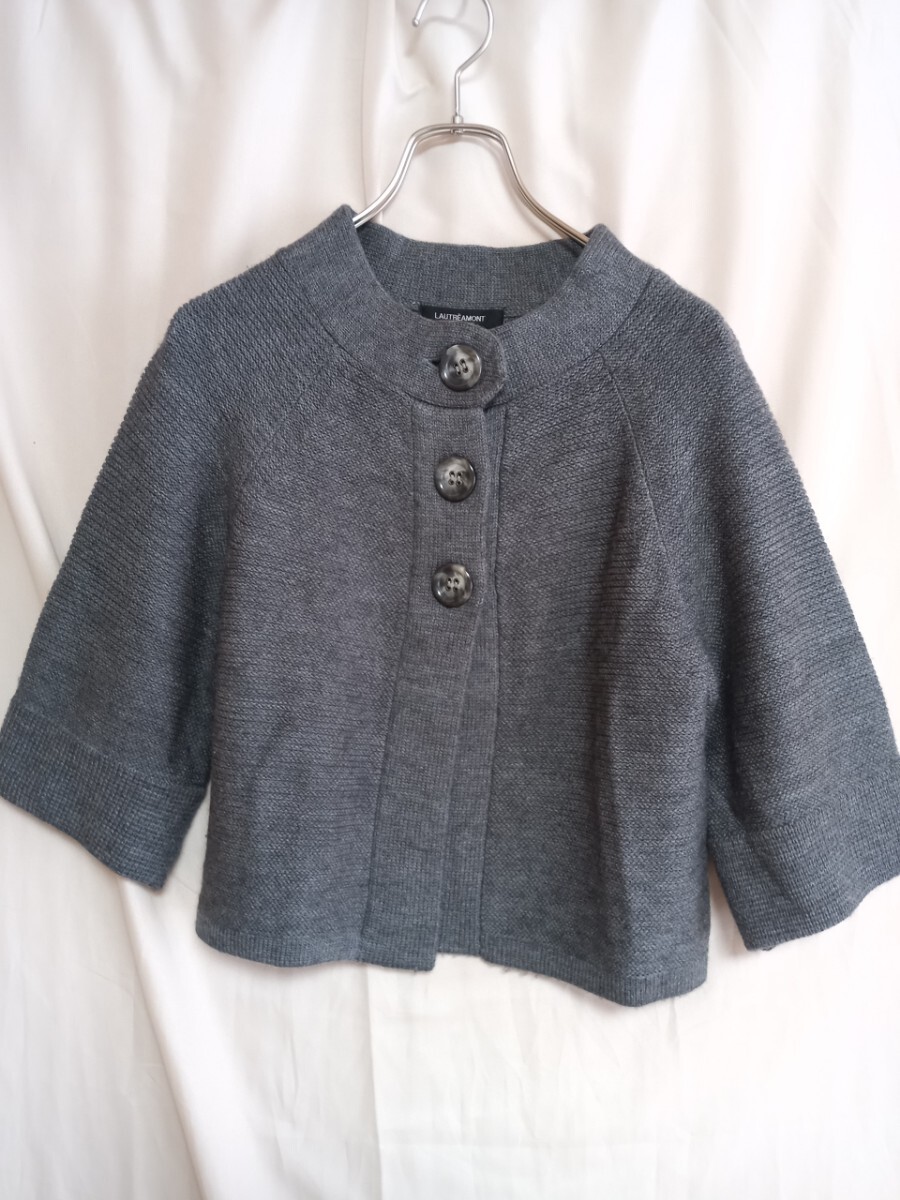 13239 ★★ LAUTREAMONT ショート丈カーディガン グレー サイズ1拍卖