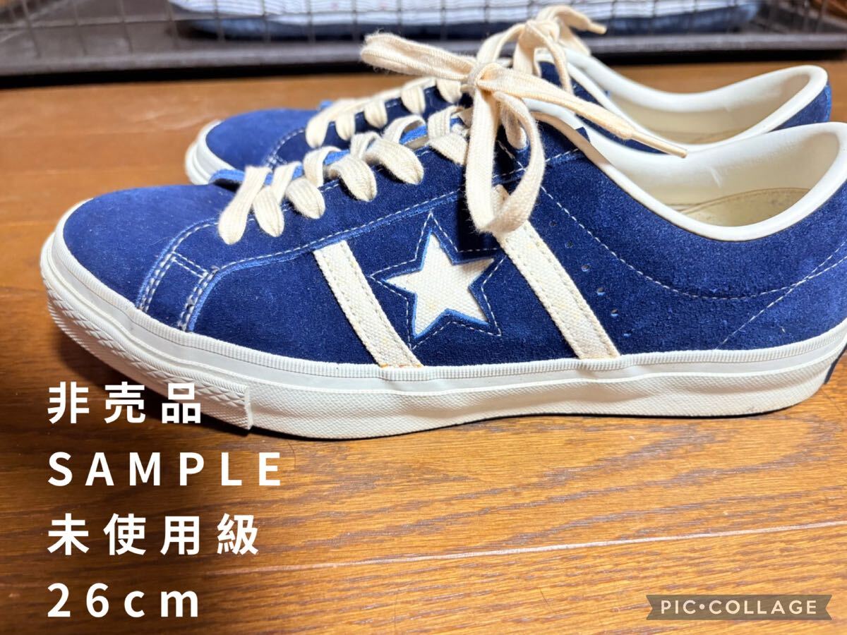 CONVERSE コンバース JACK STAR STAR&BARS スエード ネイビー 26cm(US7.5)ムーンスター製 サンプル品/非売品/デッドストック級拍卖