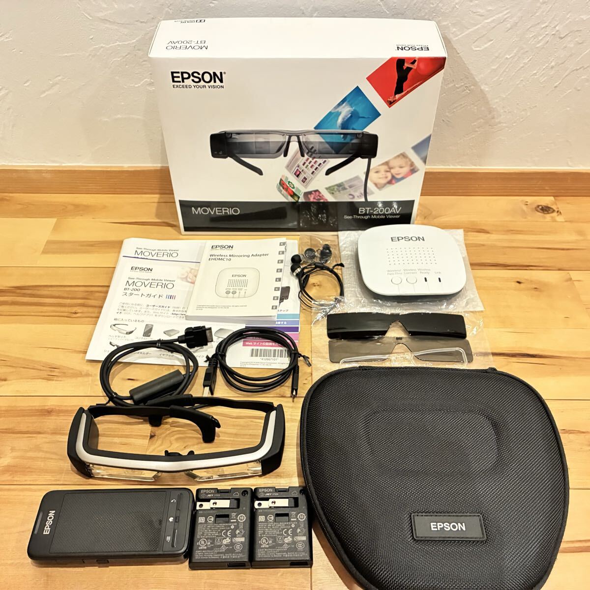 ★美品★EPSON MOVERIO BT-200AV ヘッドマウントディスプレイ エプソン スマートグラス プロジェクター拍卖