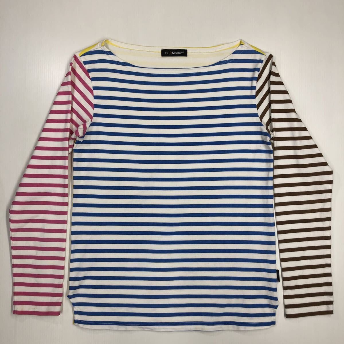 BEAMS BOY ビームス 長袖Tシャツ バスクシャツ ボーダー柄 フリーサイズ 510-27拍卖