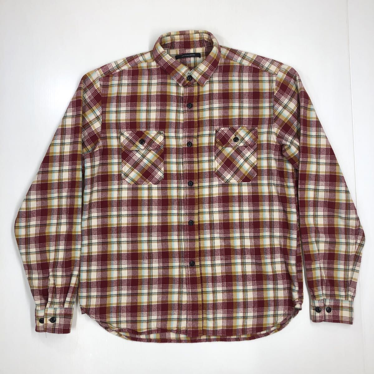 urban research doors アーバンリサーチ ドアーズ 長袖ネルシャツ チェック柄 メンズ Lサイズ 510-30拍卖