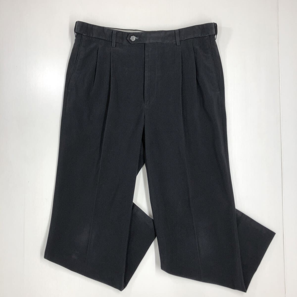 munsingwear gland slam マンシングウェア スラックス タックパンツ 2タック ダークグレー サイズ82 510-36拍卖