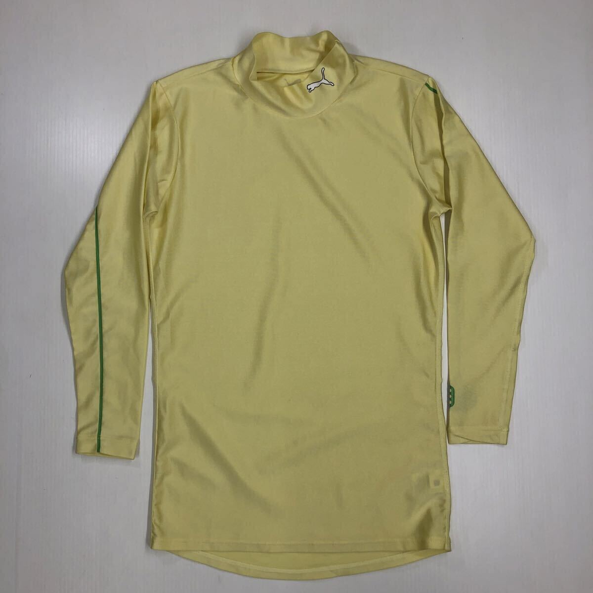 PUMA プーマ インナーシャツ ハイネック イエロー ゴルフ レディース Mサイズ 510-41拍卖