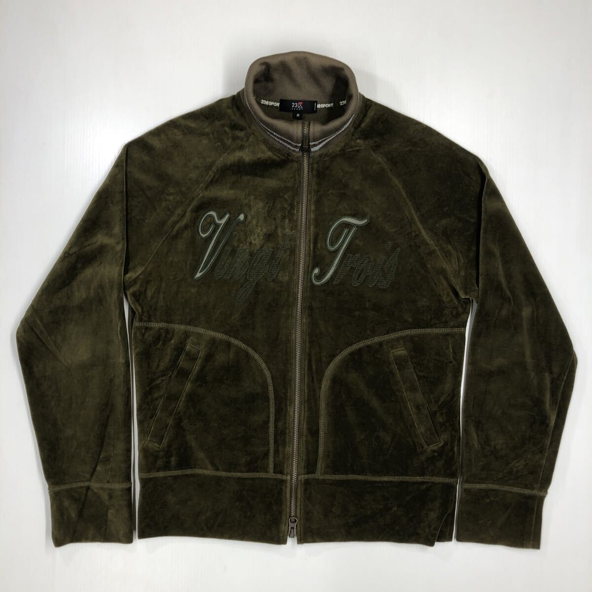 23区SPORT 23クスポーツ ベロア調ジャージジャケット ダブルジップ フルジップ レディース サイズ3 510-55拍卖