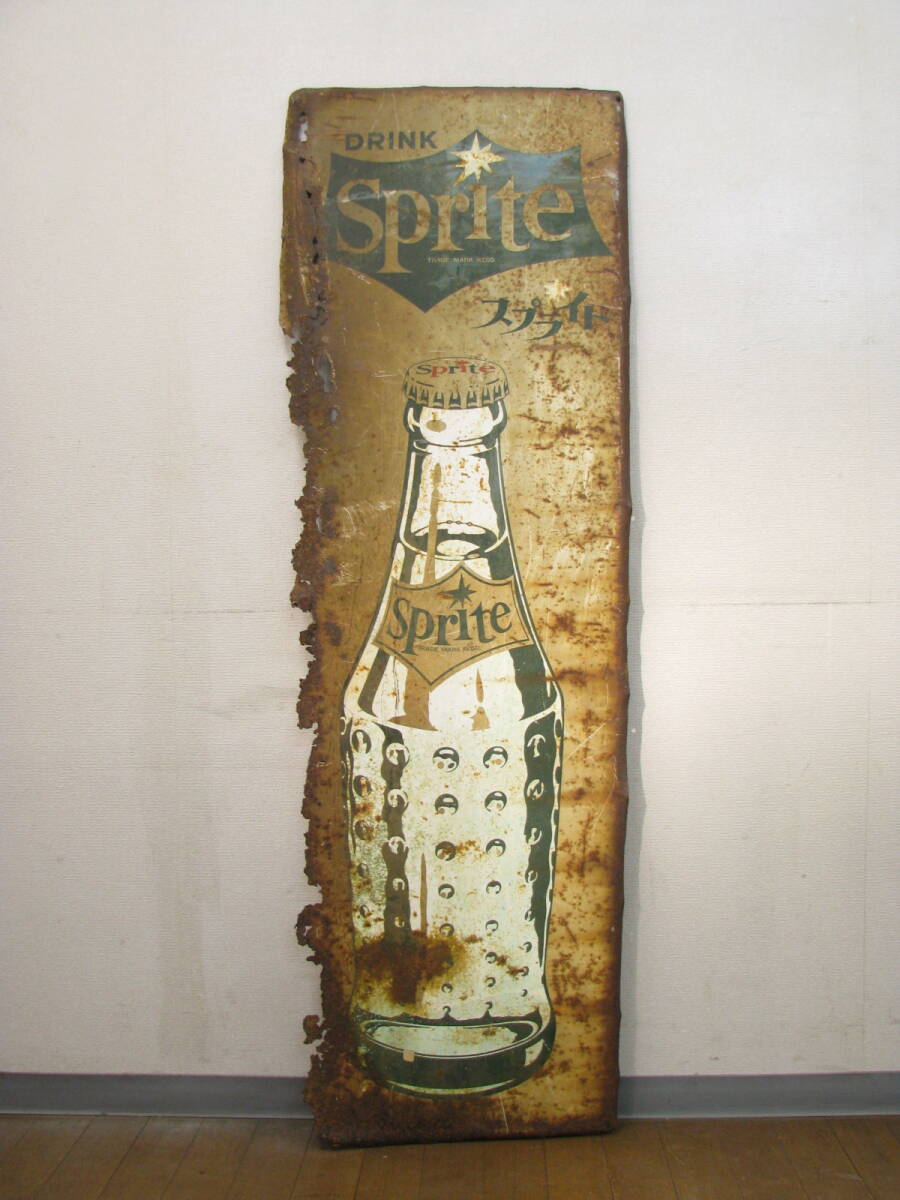昭和レトロ 看板 スプライト 大型 当時物 現状品 (状態悪・ジャンク)拍卖