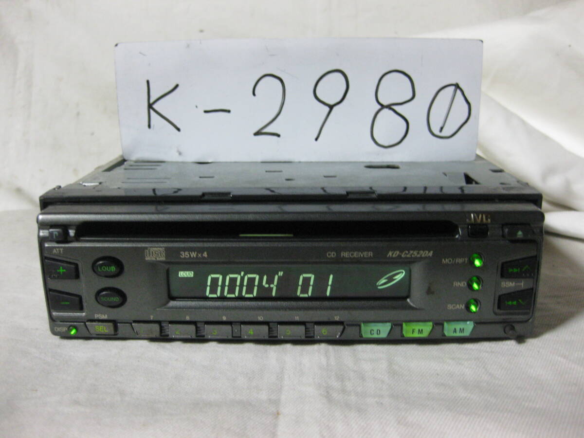 K-2980 JVC ビクター KD-CZ52DA 1Dサイズ CDデッキ 故障品拍卖