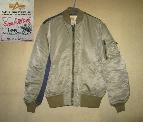 超激レア! ALPHA INDUSTRIES x Lee STORM RIDER アルファ コラボ デニム切替 MA-1 フライト ジャケット M ストームライダー ミリタリー拍卖