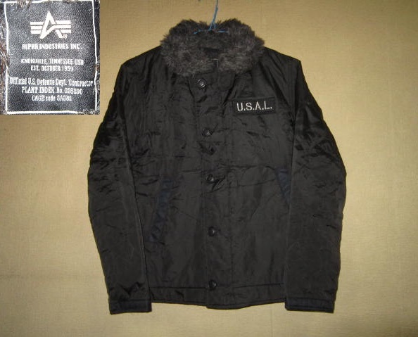 ALPHA INDUSTRIES アルファ 刺繍ワッペン ひょうたんステッチ キルティング N-1 デッキジャケット S ミリタリー ライナー インナー キルト拍卖