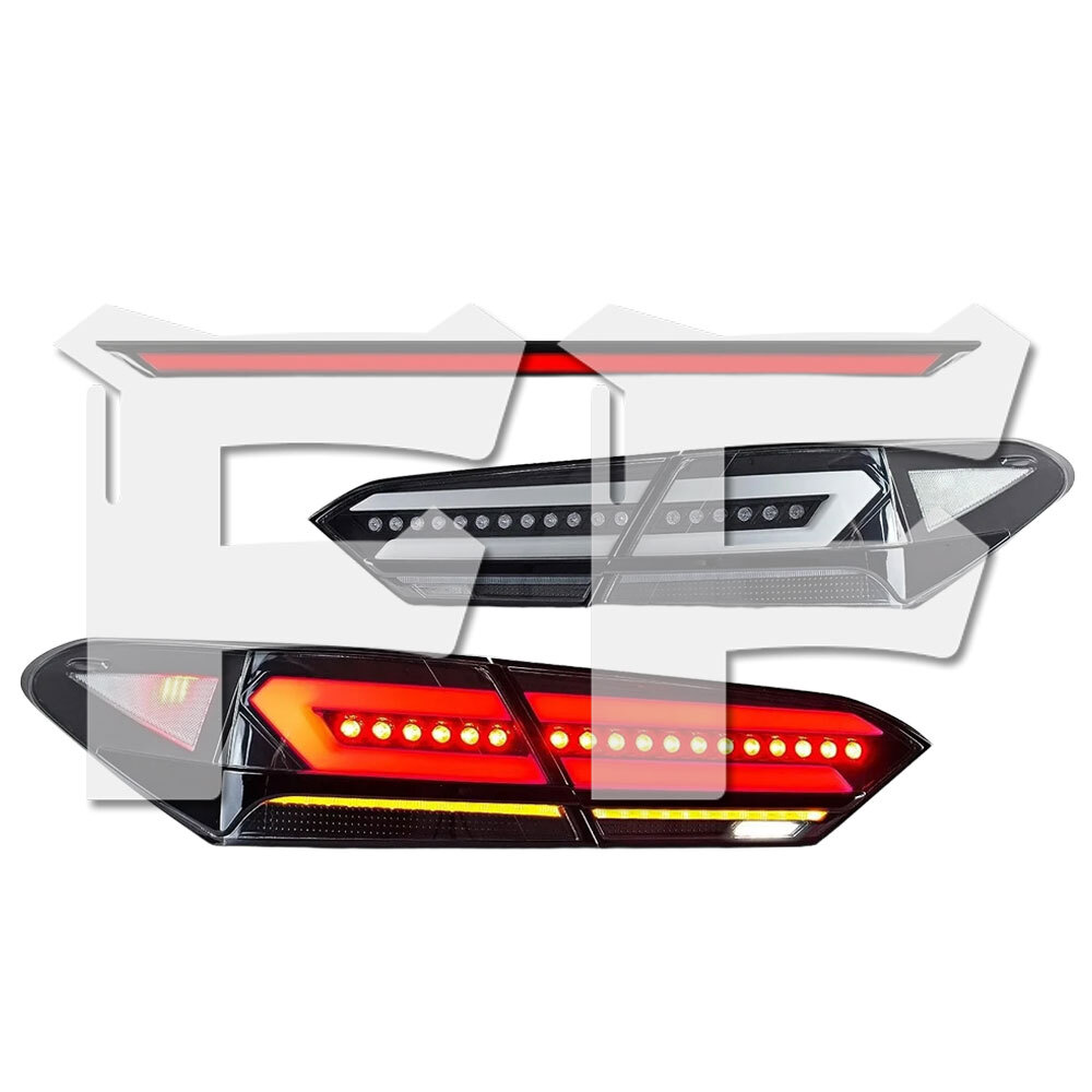 送料無料● トヨタ カムリー 8代 18-23 LED リアコンビネーションランプ デイライト/ブレーキ/シーケンシャルターンシグナル クリア 透明拍卖