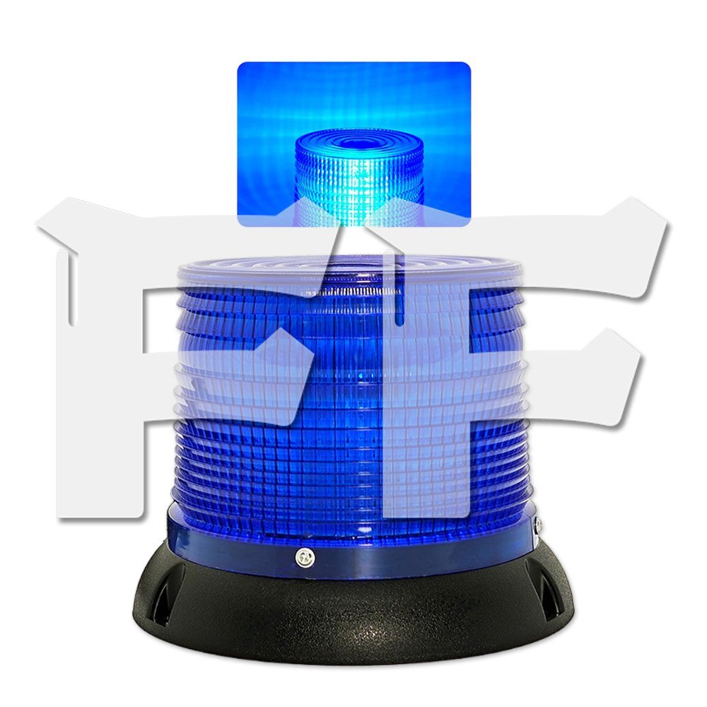 送料無料.. ブルー LED ライト ハザード 多モード ストロボ/フラッシュ/警告灯 パトロール 点滅 除雪車 トラック 建設機械 工事現場 1個拍卖