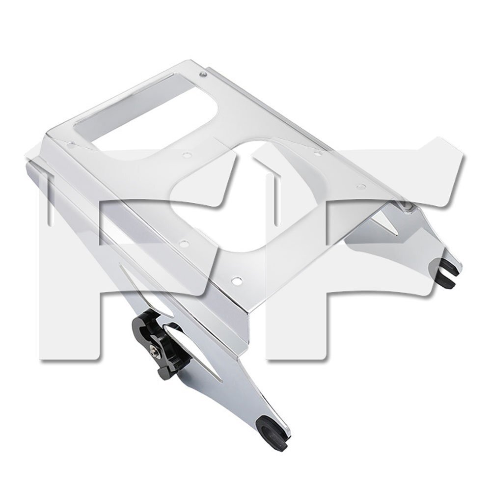 送料無料.. リアボックスキャリアセット 荷物ラック ブラケット ラゲッジラック ハーレー ツーリング 2009-2013 クローム パーツ カスタム拍卖