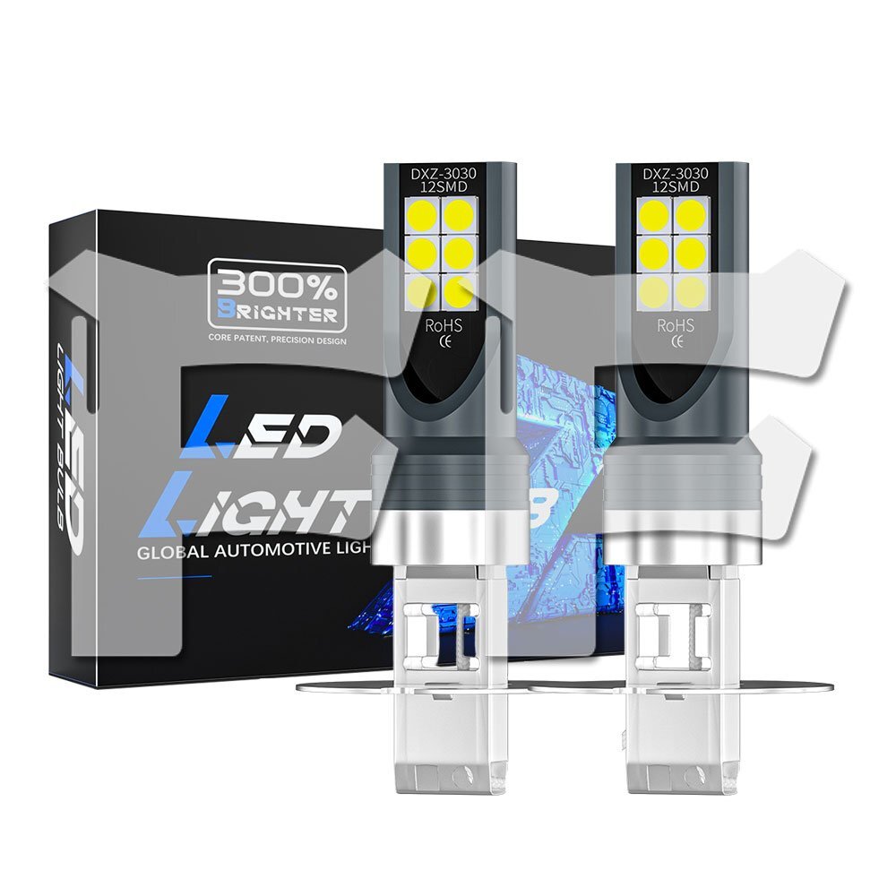 送料無料.. H3 CREE3030チップ搭載 LED ヘッドライト フォグランプ 6500K ホワイト 3000LM 新車検対応 高品質 高輝度 1年保証拍卖