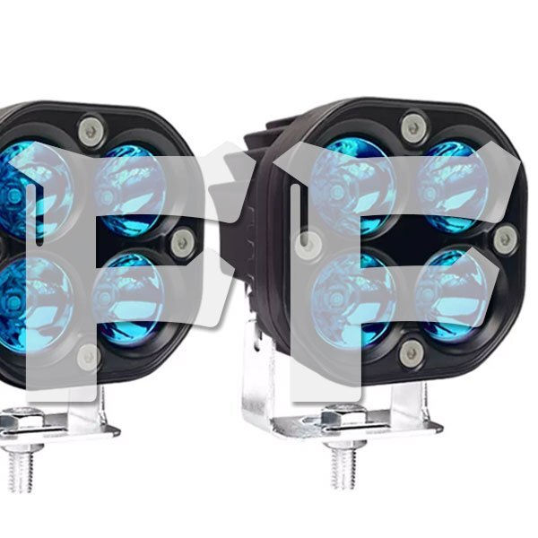 送料無料.. LED ワークライト 40W 3インチ 作業灯 警告灯 JEEP SUV オートバイ トラック ランクル ブルー.青 12V/24V兼用 FX40W 2個 新品拍卖