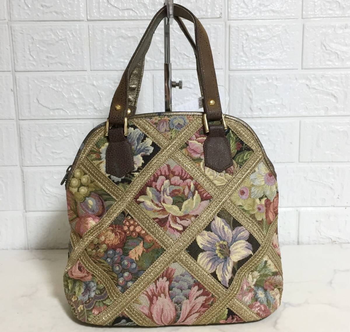 no38311 Think Bee! シンクビー! ゴブラン織 ハンド トート バッグ拍卖