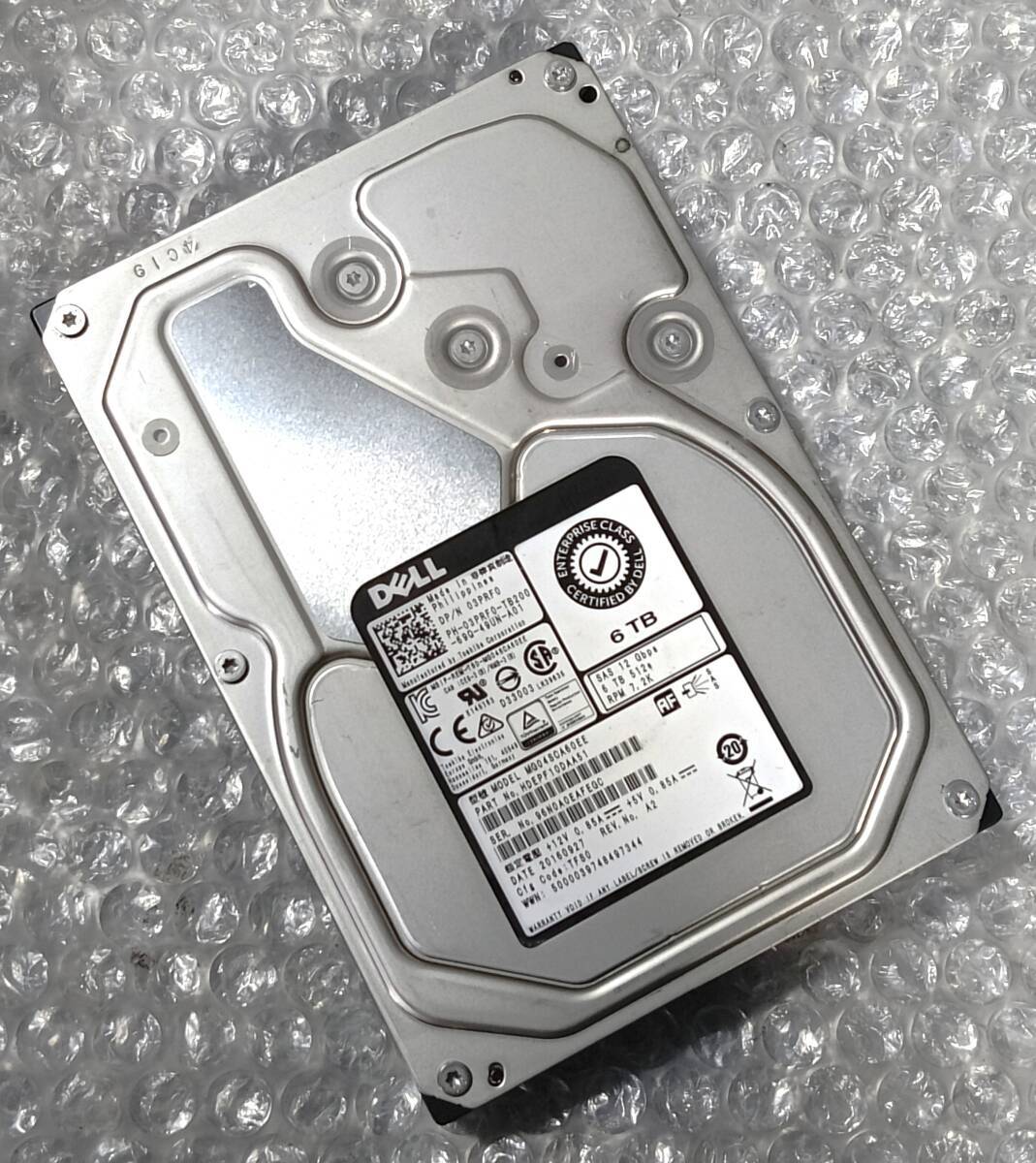 【中古パーツ】 3.5インチ DELL MG04SCA60EE 6TB 7.2K SAS HDD 正常/健康品 1台■ SAS3260拍卖