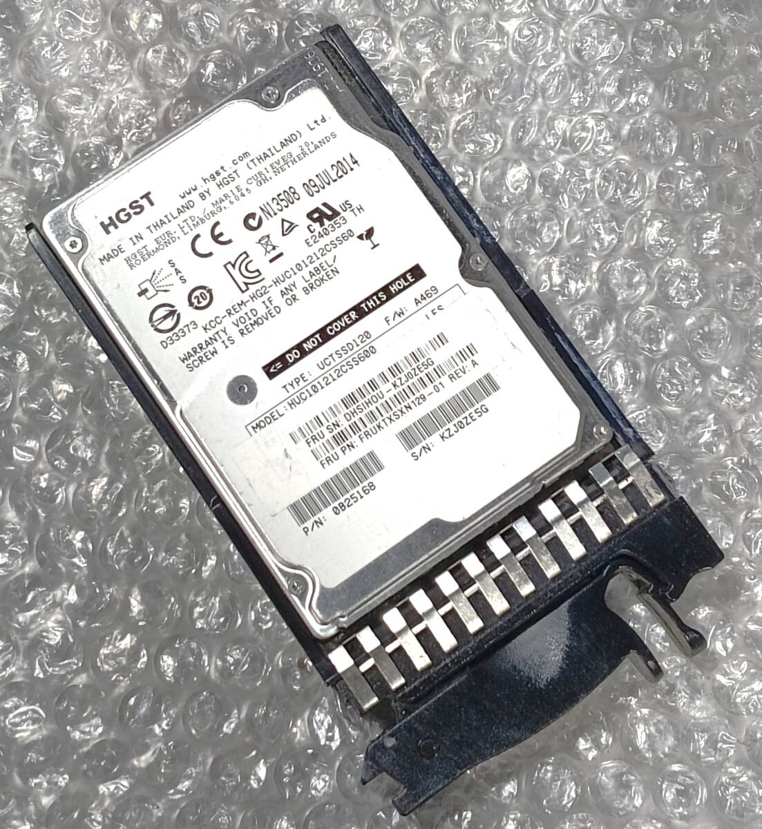 【中古パーツ】 2.5インチ HGST HUC101212CSS600 1.2TB 10K SAS HDD マウンタ付き 正常/健康品 1台■ SAS3248拍卖