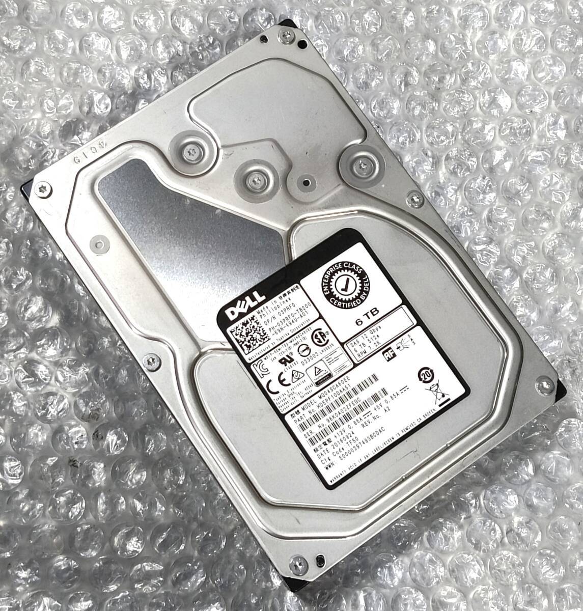 【中古パーツ】 3.5インチ DELL MG04SCA60EE 6TB 7.2K SAS HDD 正常/健康品 1台■ SAS3259拍卖