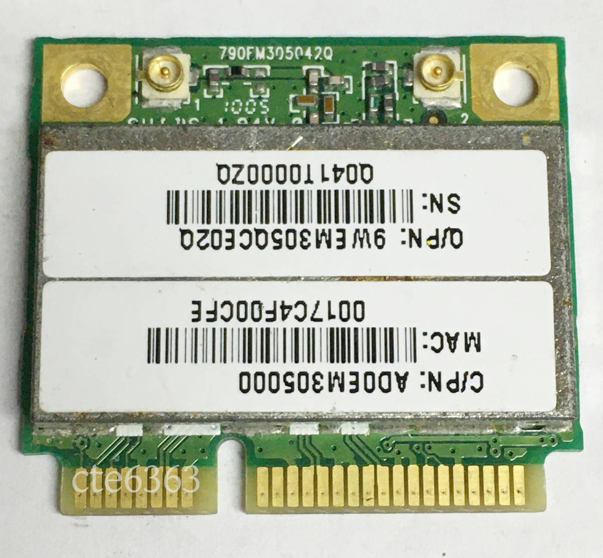 【中古パーツ】Atheros Mini-PCIE 半分サイズ Wi-Fiカード 802.11 b/g/n 150Mbps 2.4GHz■【無線LANカード】AR5B95拍卖