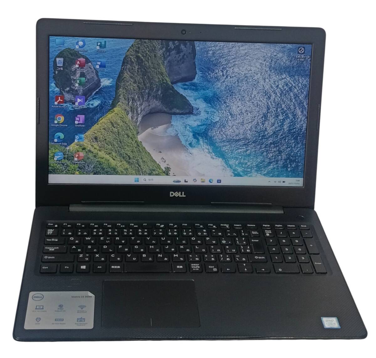 【驚速 DELL Vostro 3580 i3-8145U 2.1GHz x4+8GB+ M.2 SSD128GB+HDD 320GB 15インチワイドノートPC】Win11+Office2021/WEBカメラ A100302拍卖