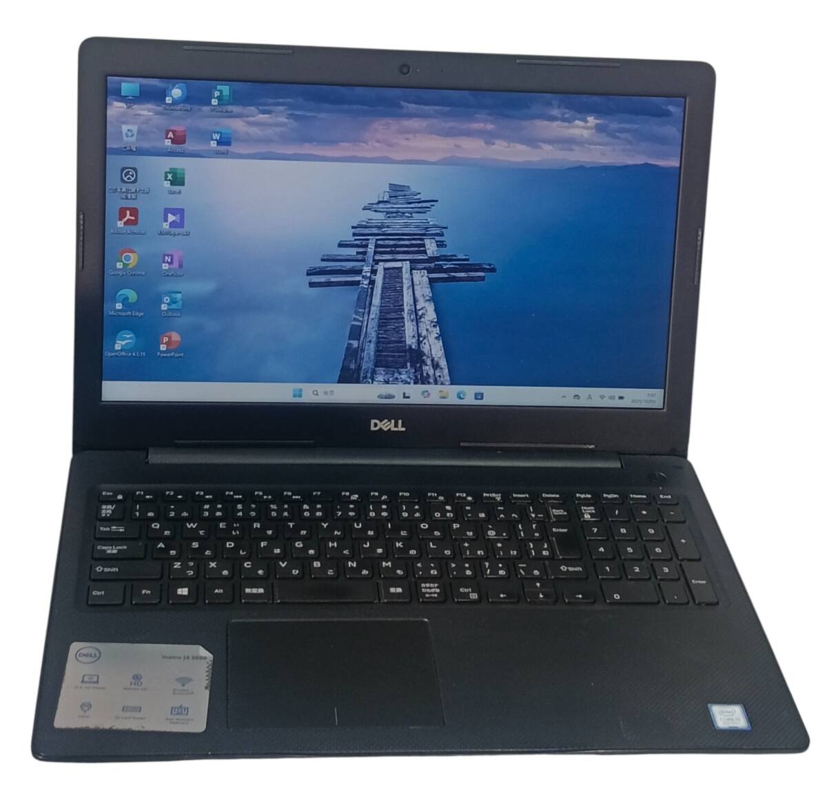 【驚速 DELL Vostro 3580 i3-8145U 2.1GHz x4+8GB+ M.2 SSD128GB+HDD 320GB 15インチワイドノートPC】Win11+Office2021/WEBカメラ A100301拍卖