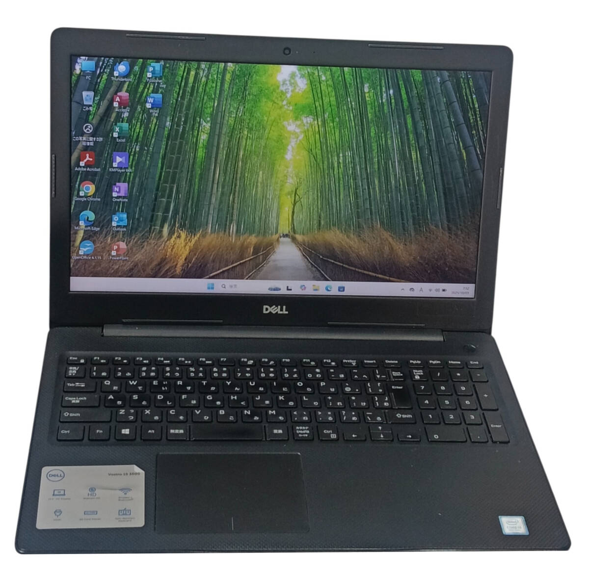 【驚速 DELL Vostro 3580 i3-8145U 2.1GHz x4+8GB+ M.2 SSD128GB+HDD 320GB 15インチワイドノートPC】Win11+Office2021/WEBカメラ A100303拍卖