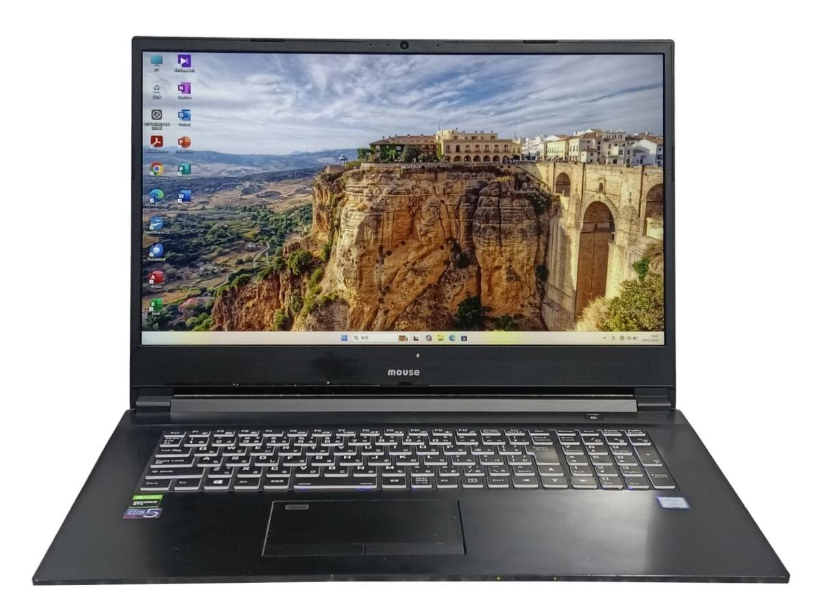 【驚速 MOUSE MB-W890 i7-9750H 2.6GHz x12+16GB+NVME SSD512GB 17.3インチワイドノートPC】Win11+Office2021/WEBカメラ GTX1650 A102308拍卖