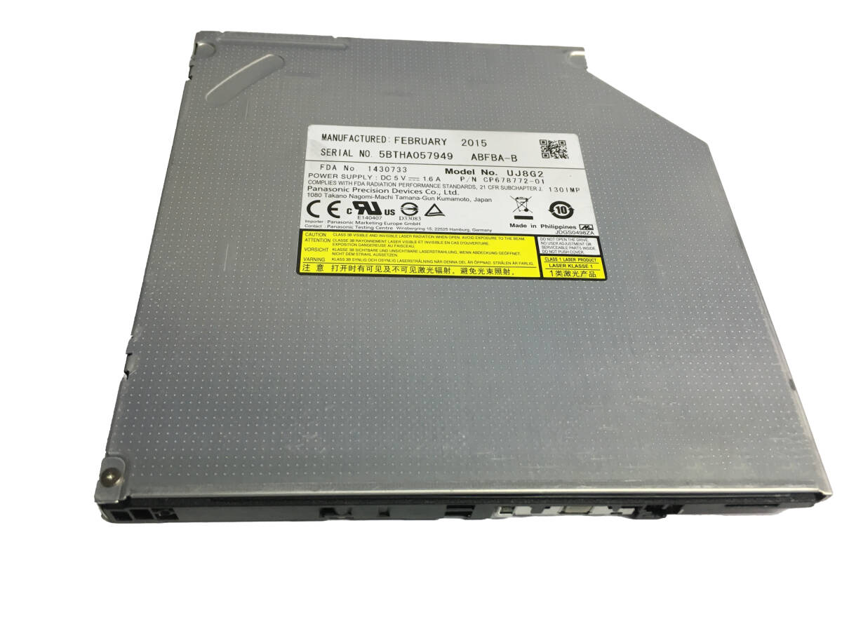 【中古パーツ】複数可 DVDドライブ ノートパソコン用 内蔵DVDスーパーマルチ 厚さ9.5mm SATA RW■Panasonic UJ8G2 ベゼル無し拍卖