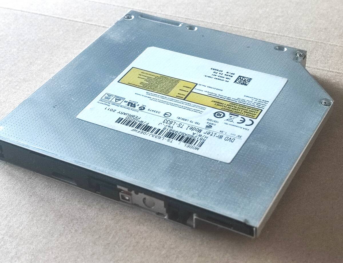 【中古パーツ】複数可 DVDドライブ ノートパソコン用 内蔵DVDスーパーマルチ 厚さ12.7mm SATA RW■TS-L633 ベゼル無し拍卖