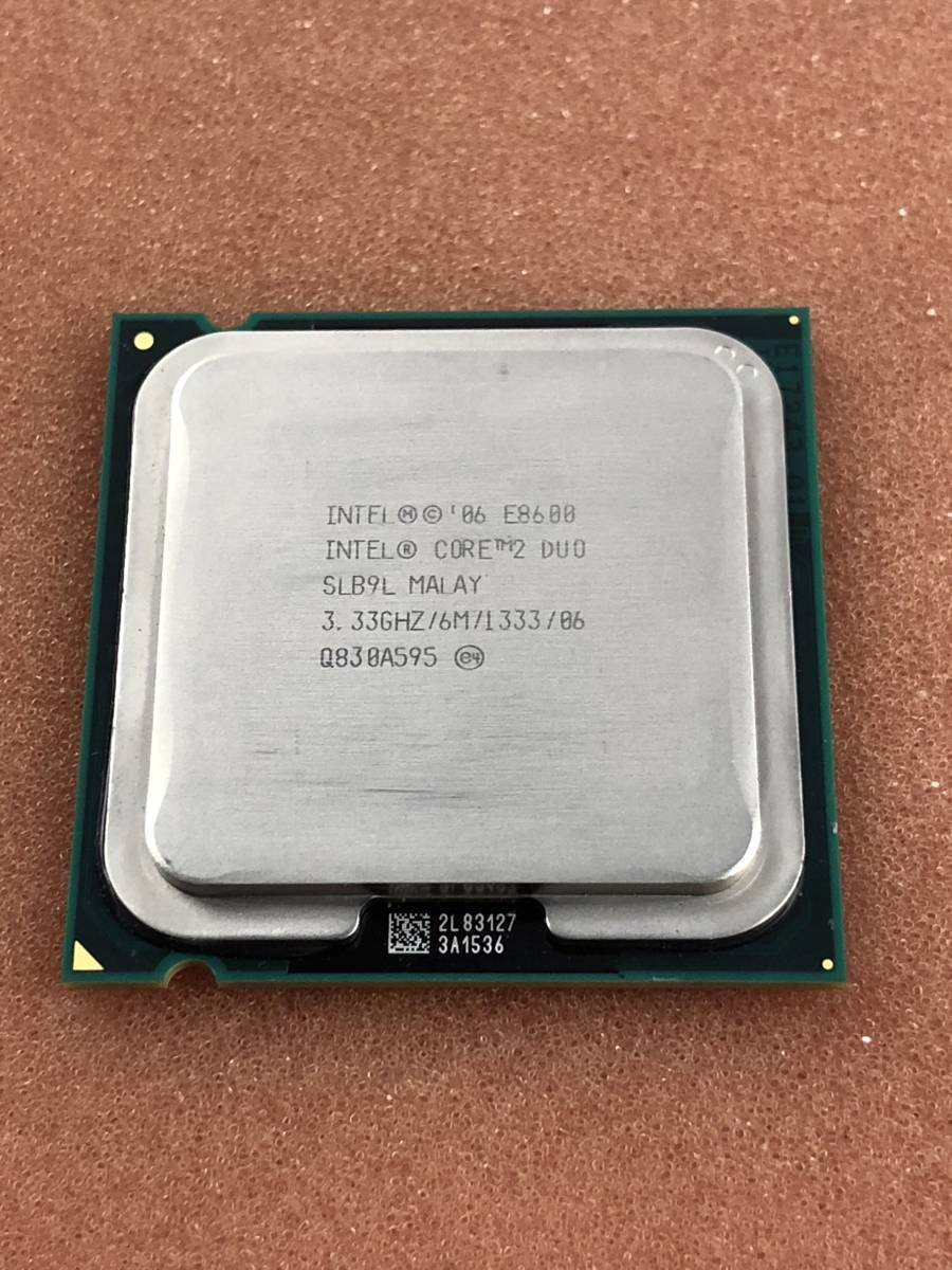 【中古パーツ】複数購入可 CPU Intel Core 2 Duo E8600 3.333GHz SLB9L Socket LGA775 2コア2スレッド 動作品 デスクトップ用拍卖