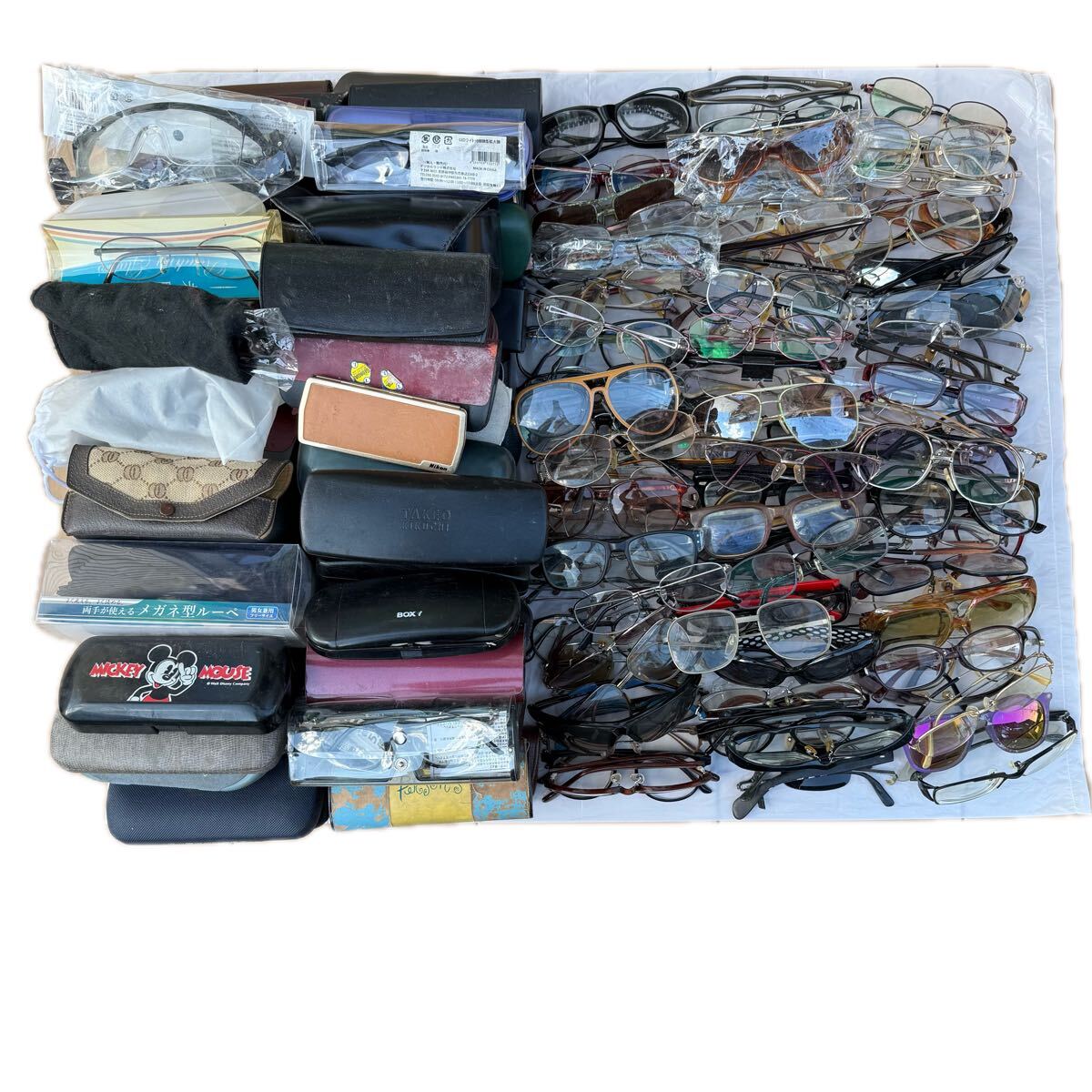 【大量 眼鏡】 サングラス めがね 老眼鏡 ケース フレーム まとめ売り Dior YSL ルーペ zoff bolle Nikon 当時物 ブランド(KO)拍卖