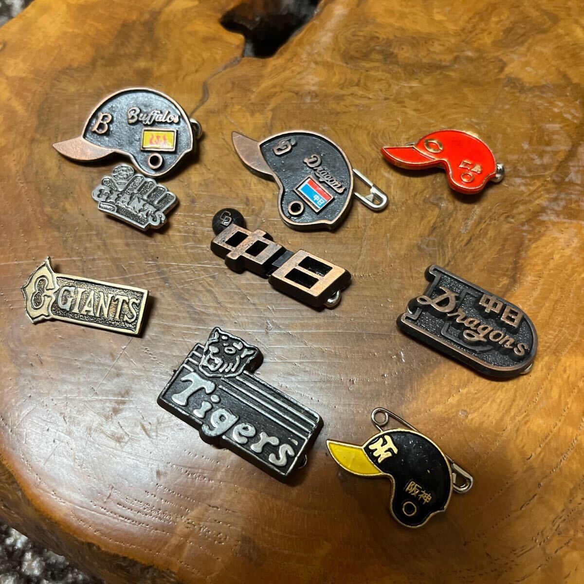 野球バッジ プロ野球 希少 レア 昭和のコレクション 9点拍卖
