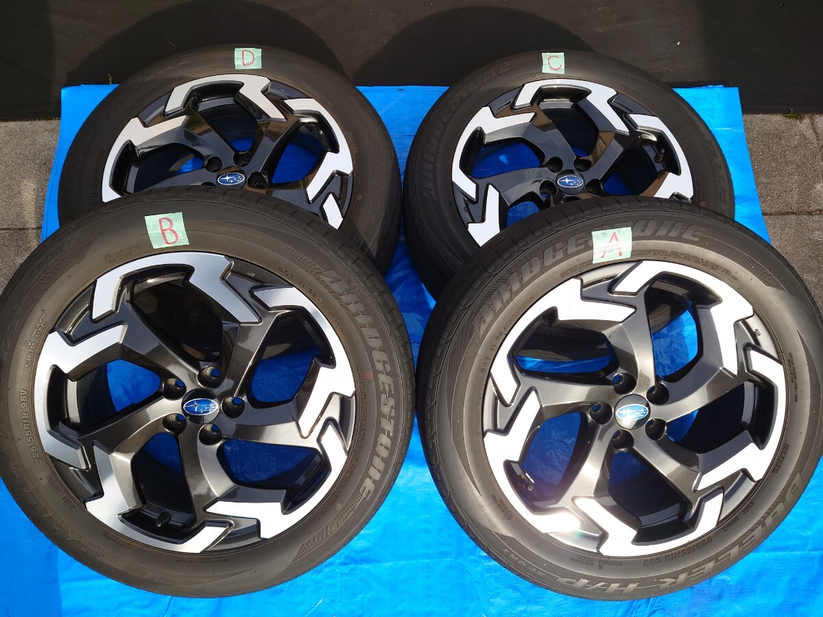 【売切】スバル純正 XV GTE PCD100 J18×7J 55 ENKEI製 ホイール4本組 タイヤ溝無し拍卖